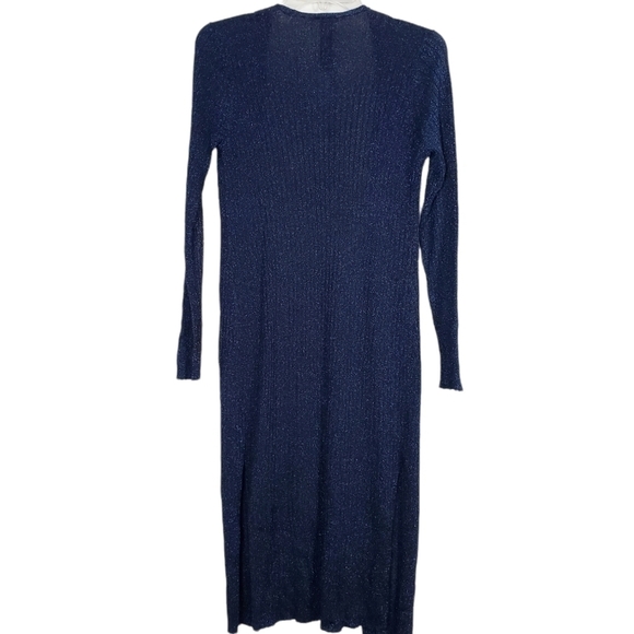 CHICO'S Black Label shimmer open front cardigan lightweight - Picture 3 of 7